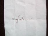 AUTHENTIC AUTOGRAPH OF MADONNA 1994